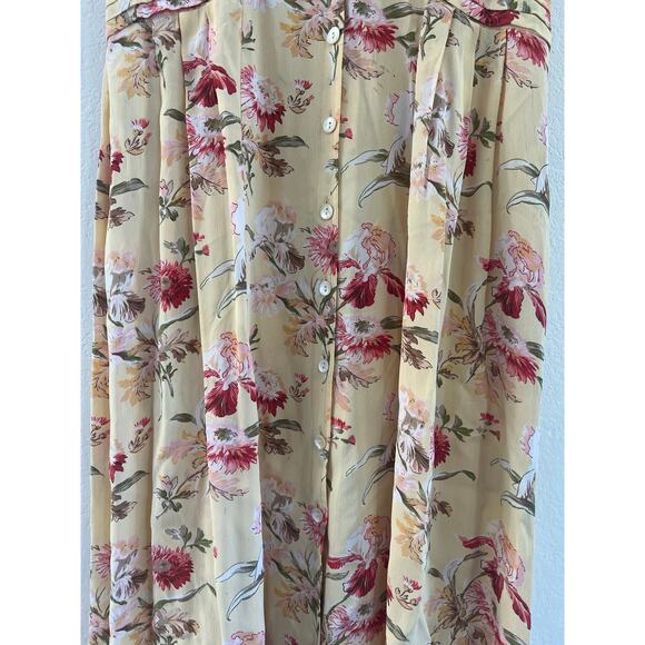 VTG April Cornnell Floral Sleveless Midi Dress Large Fairy Boho Cottage Granny - Picture 7 of 15